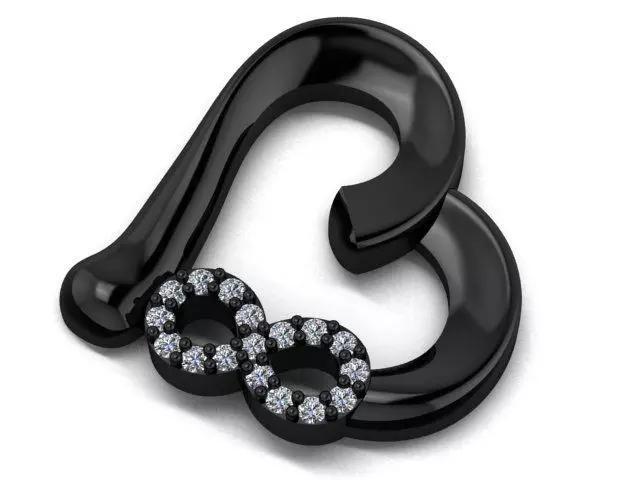 Heart infinity necklace