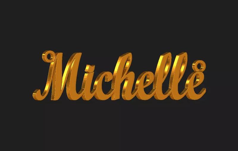 Michelle name plate pendant