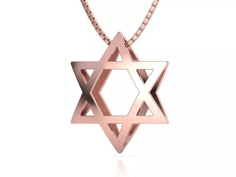Jewish Star of David Pendant Double Sided 27mm and 33mm sizes