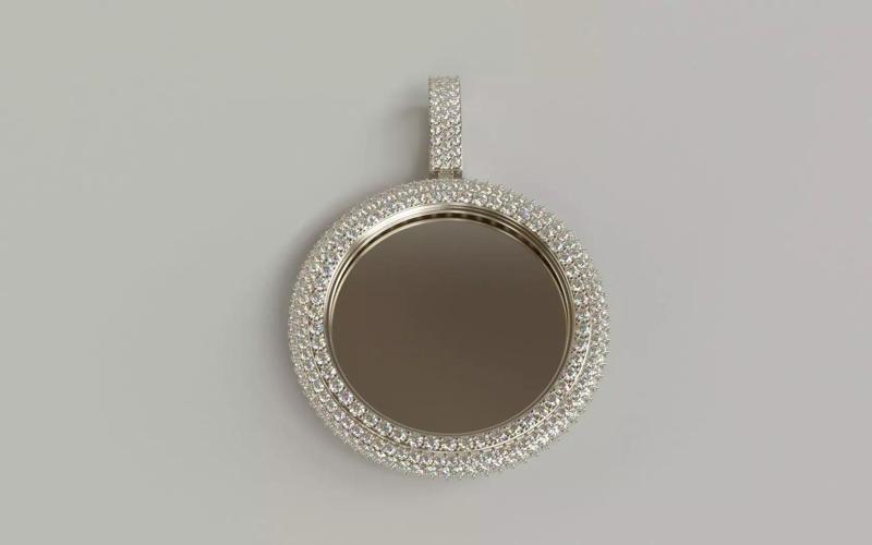 Flower Set Picture Pendant - LARGE