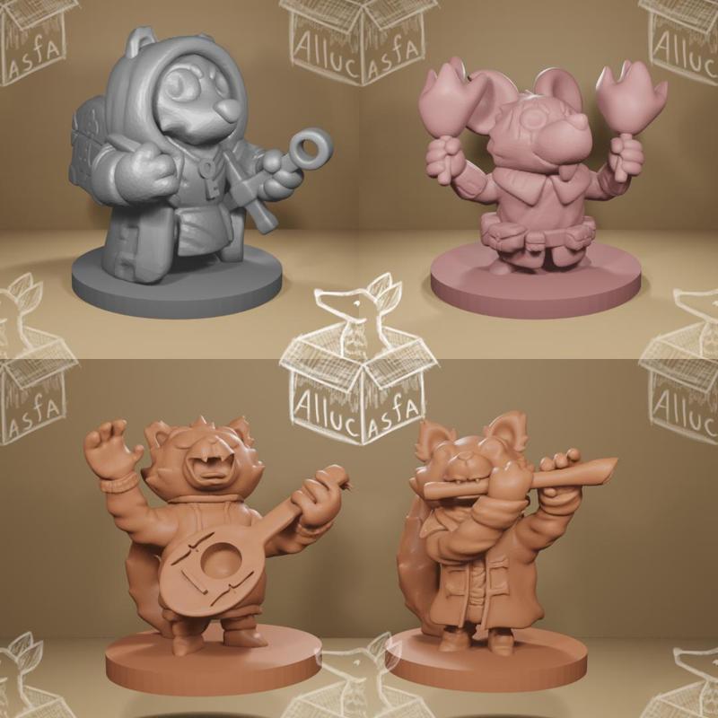 Root Marauders Hirelings - miniature pack