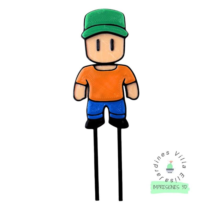 Mr Stumble Stumble Guys cake topper