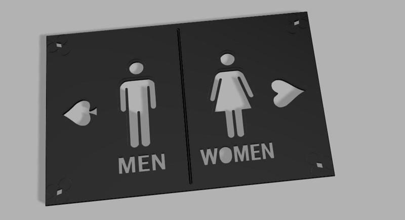 RestroomSign | Plaquinha de Banheiro