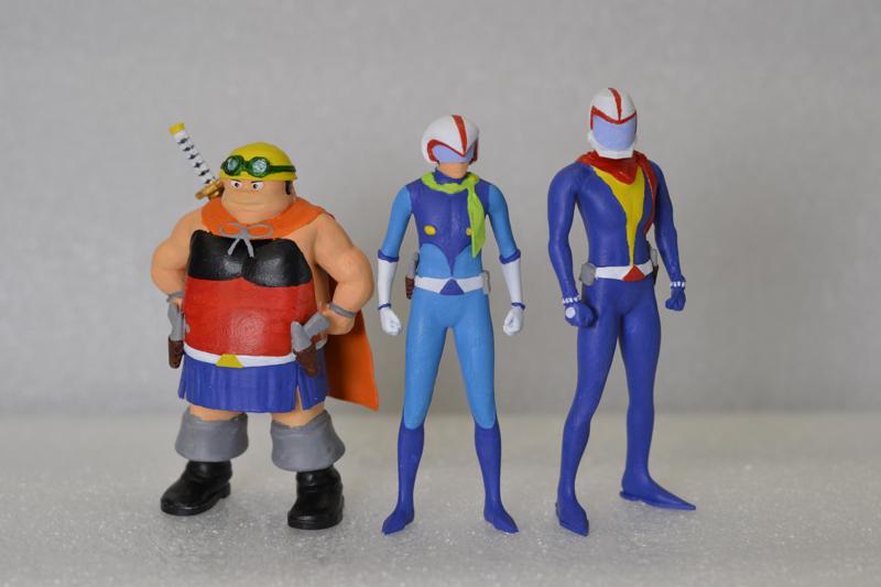 Ryoma Nagare, Hayato Jin, Musashi Tomoe, pilots Getter