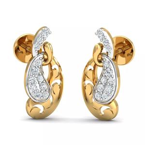 Earring 3dm STL FBX OBJ Render Details pair of gold earrings ...