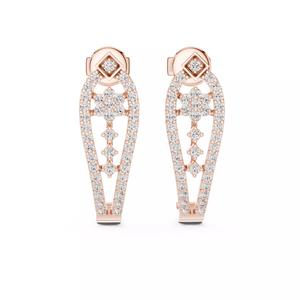 Diamond Huggies Earrings 3dm stl renders animation videos detail
