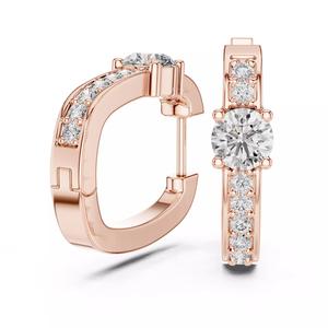 Diamond Hoops Earrings 3dm stl renders animation videos details