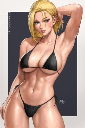 No. 18 sexy on Dragon Ball Z Beach