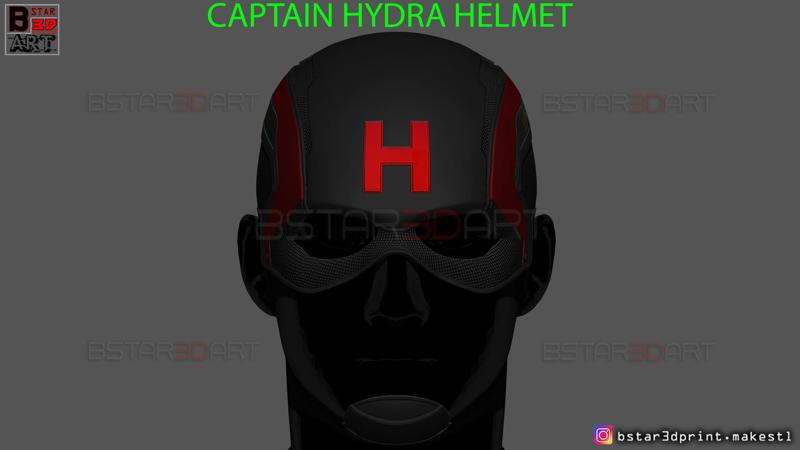 Captain Hydra Helmet - Marvel Comics - High Quality Model 3D print model