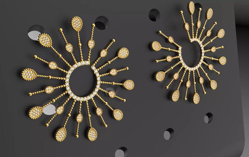 Boucheron - Serpent Boheme Solarite Multi-motif Hoop Earrings