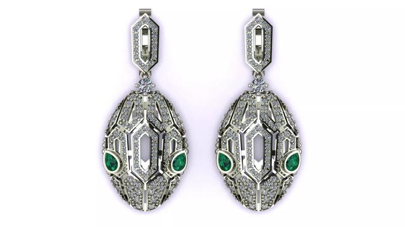 BVLGARI Serpenti Seduttori Earrings printing model