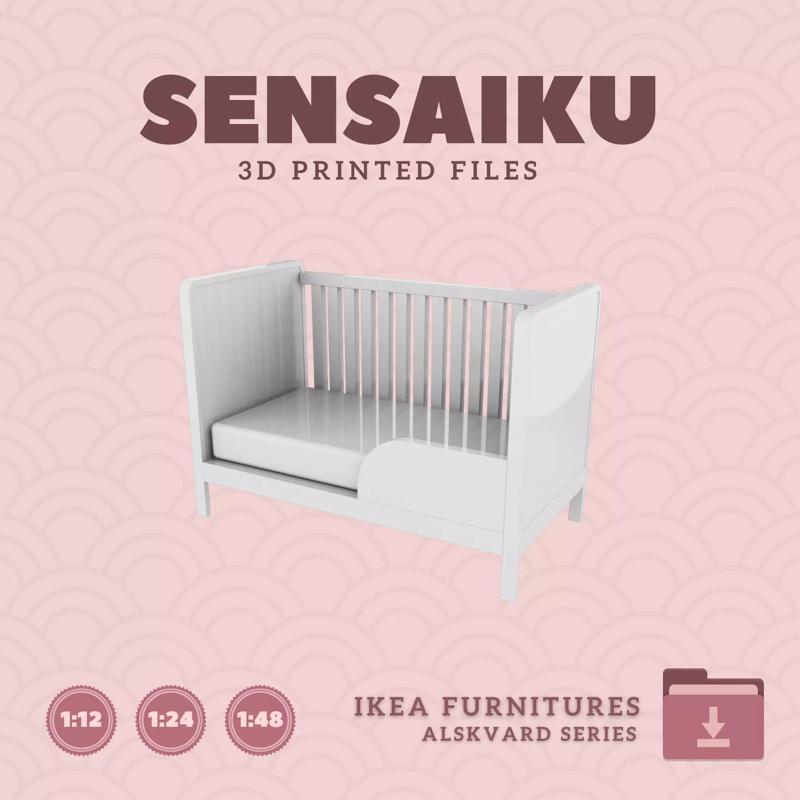 ALSKVARD Crib V2 for Miniature Dollhouse - IKEA - 3D Print