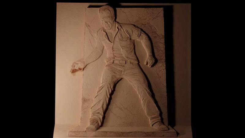 John McClane Die Hard CNC 3d Print High Relief Sand Casting