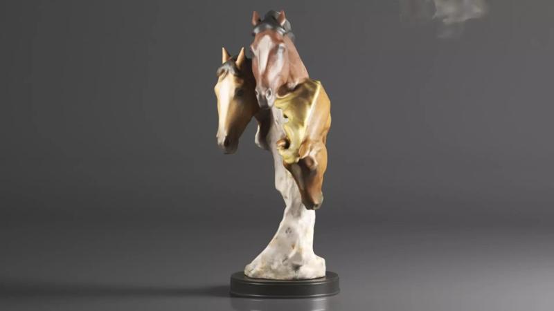 Wild at Heart Horse Sculpture Earth Tones
