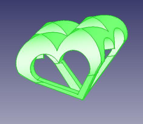 Parachute heart, key chain, pendant