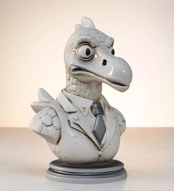 Dodo Bird Bust 3D Model - STL Printable Extinct Bird