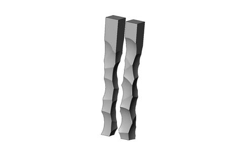 Collection Square faceted hammered texture furniture table leg