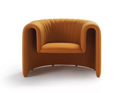 CORE-Armchair-Sanca orange chair with curved back