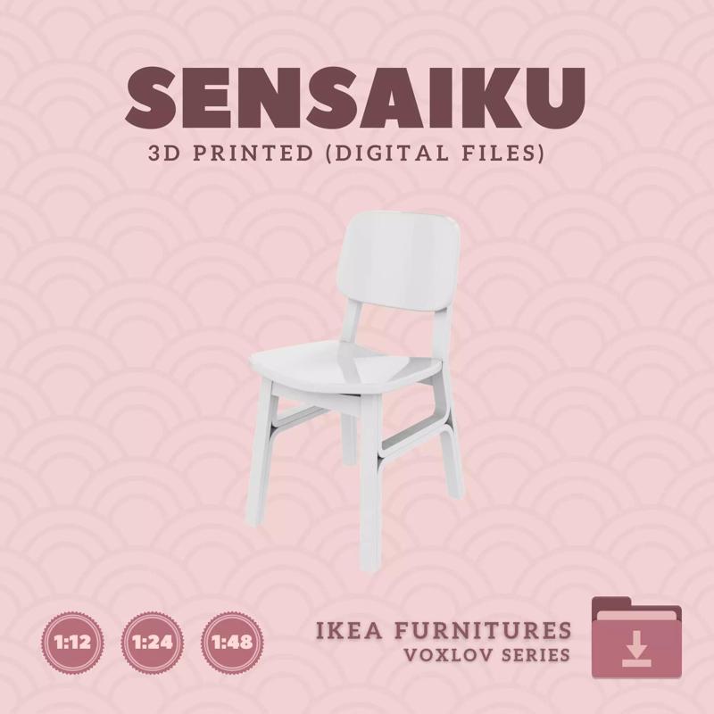 2 VOXLOV Chair for Miniature Dollhouse - IKEA - 3D Print