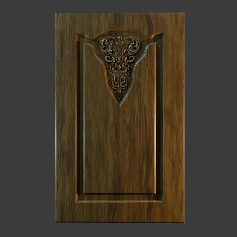 3D Model STL Door set of ornate hardware 3D model