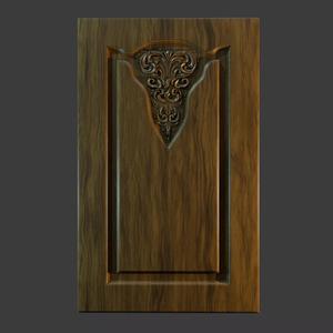 3D Model STL Door set of ornate hardware 3D model