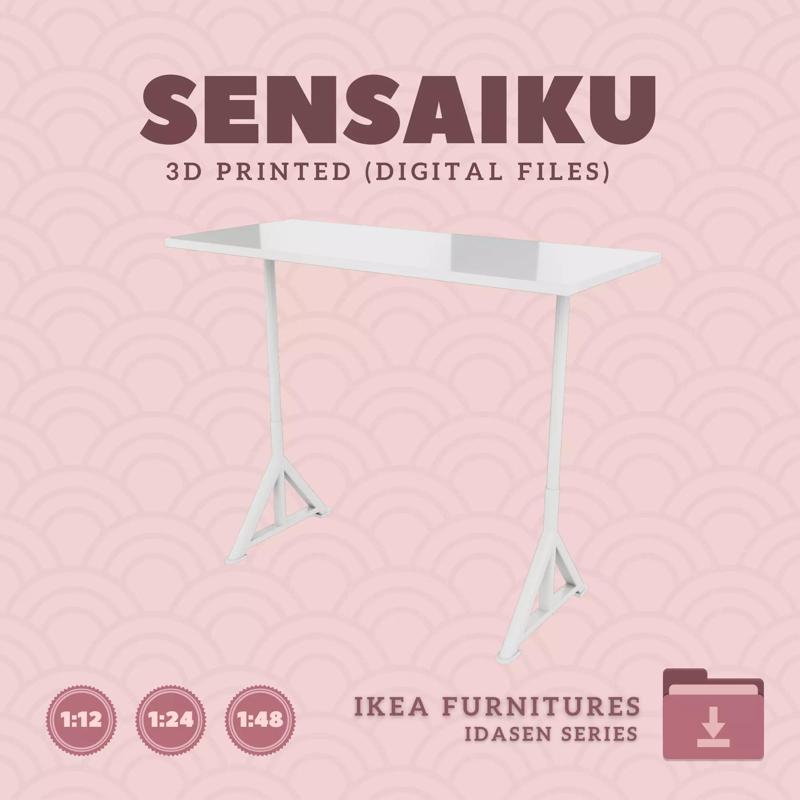7 IDASEN Desk 63 L 50 H for Dollhouse - IKEA - 3D Print