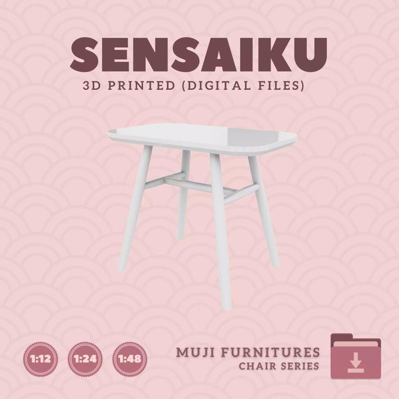 01 Muji Bench 20 In V2 for Dollhouse Muji 3D Print