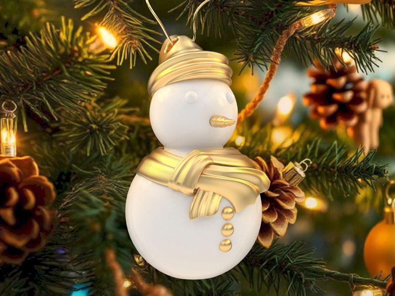 Chic Snowman bauble