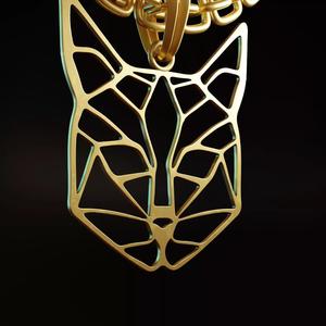 Feline Cat Stylized Pendant Amulet Necklace Design