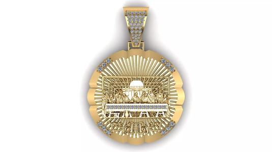 Last Supper Pendant 3D print model