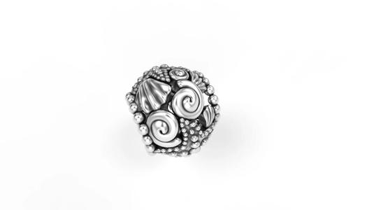 Shell and Starfish rounded charm