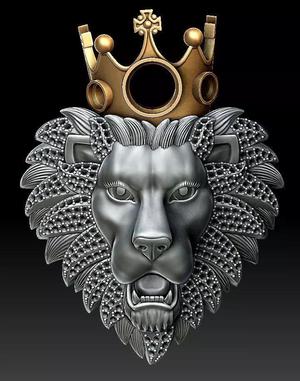 Lion Crown pendant