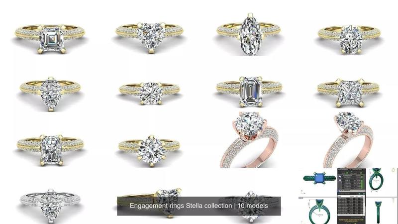 Engagement rings Stella all shapes Collection