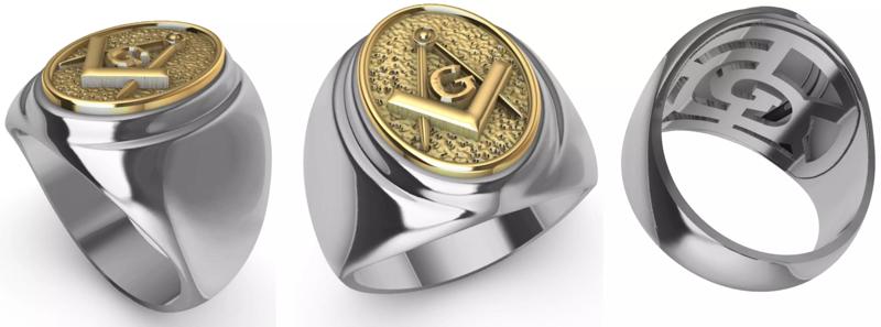 Masonic Compass Ring  and Bonus
