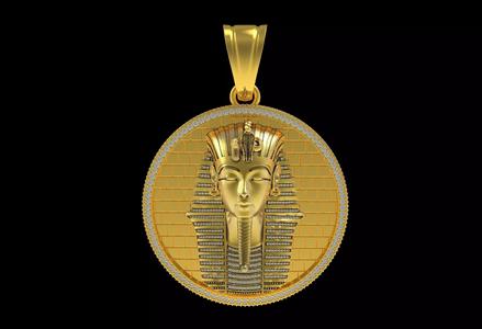 Mendel Mens Egyptian Gold Pendant
