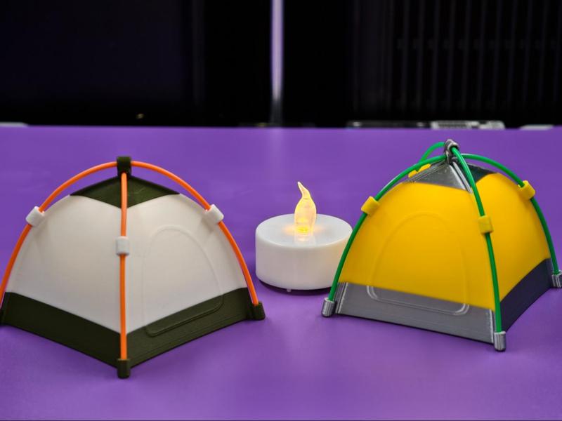 [Smaller Volume - Candle Light Version] Mini Tent Night Light - Ambient Light - Compatible with KC018 (Diameter 37mm)