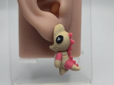 Patchwork Dragon Chomper Earrings