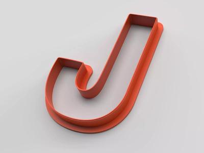 Cookie cutter - English alphabet - Letter J
