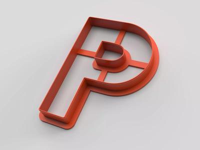 Cookie cutter - English alphabet - Letter P