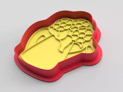 Cookie cutter and stamp - Flowers