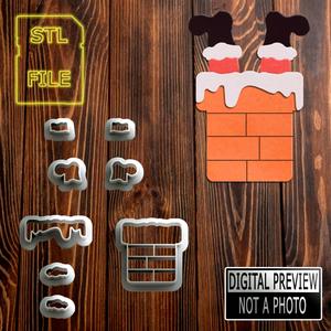 CHRISTMAS CUTTERS - CLAUS IN THE CHIMNEY