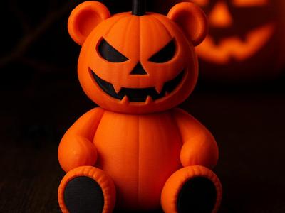 Halloween Pumpkin Bear Spooky Decor