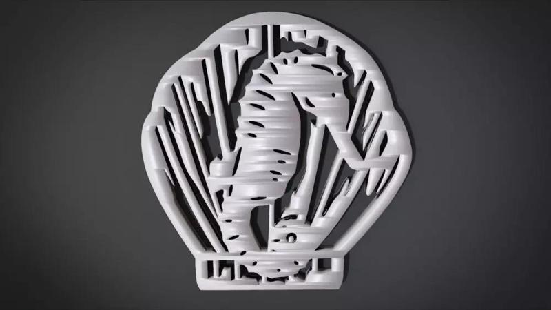 Window ventilation ornaments with Seahorse motifs
