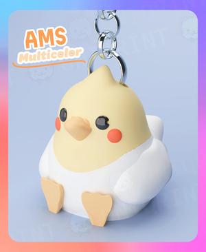 Kawaii Bird Cockatiel Keychain (Multicolor)