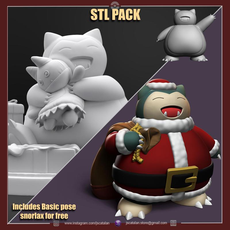 PACK christmas theme snorlax (pokemon)