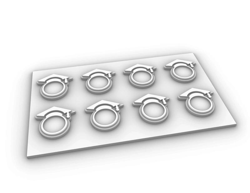 Graduation chocolate mold