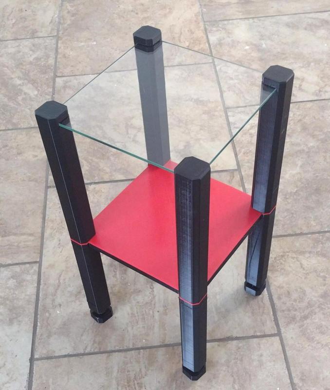 3D Printed Glass Top End Table or Night Stand