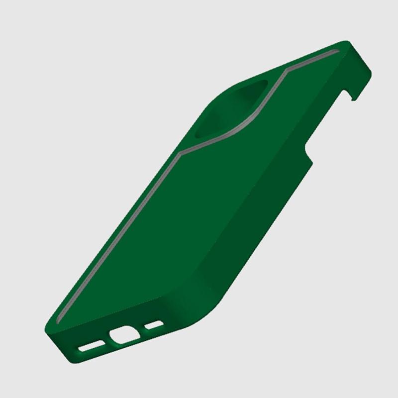 Case for iPhone 12 has a rim (niche) on the back for insertion