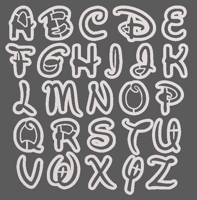 Disney typography cookie cutter - Disney alphabet cookie cutter - Disney alphabet cutter