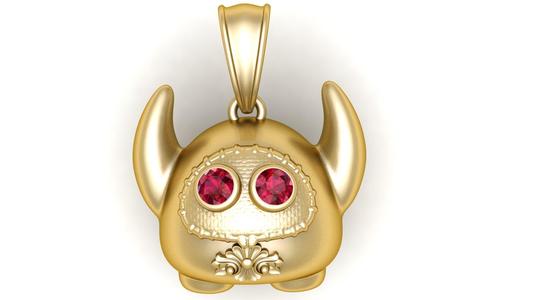 Gold Monster Pendant – 3D Printable Model